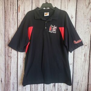 Dale Earnhardt 90s Y2K Polo XL Shirt Winner's Circle Cotton NASCAR Racing Black